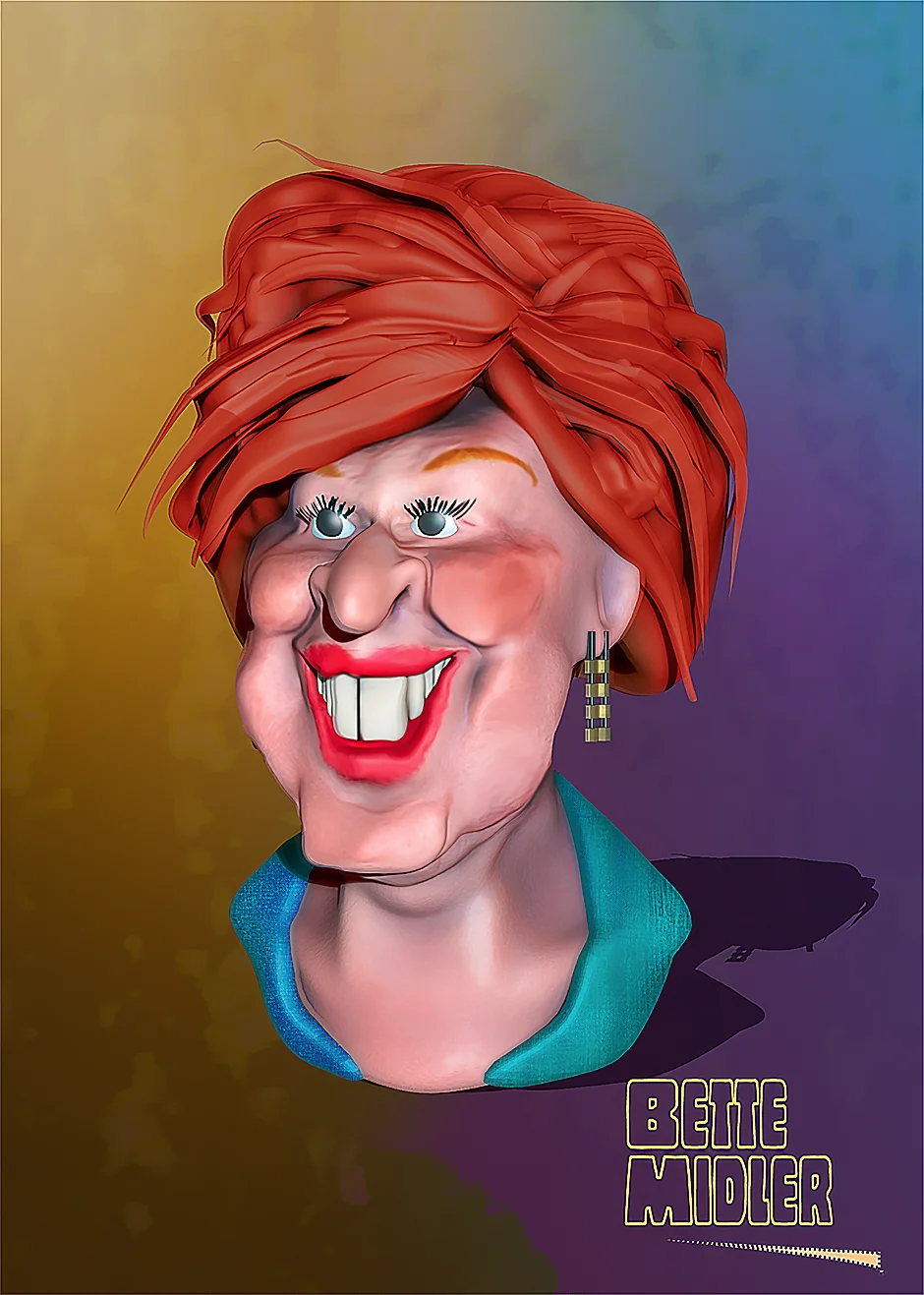 Caricature of Bette Midler